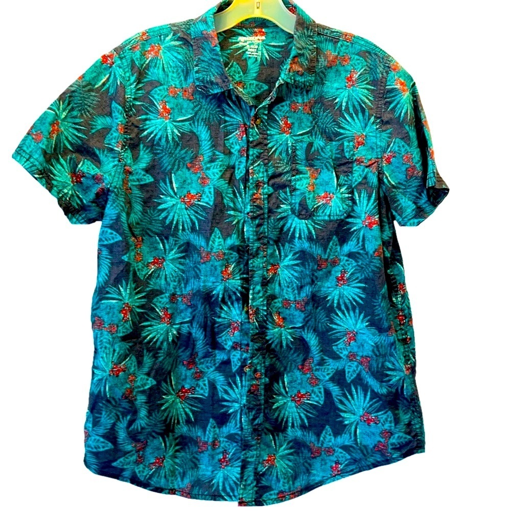 Arizona Jean Button Shirt, SZ 18-20 Husky XL, PTP 21”, Length 28”, Cotton